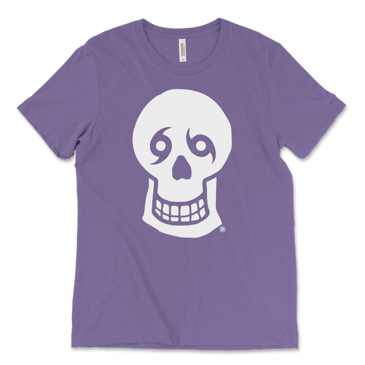Big Skull Front Back Tee Purple