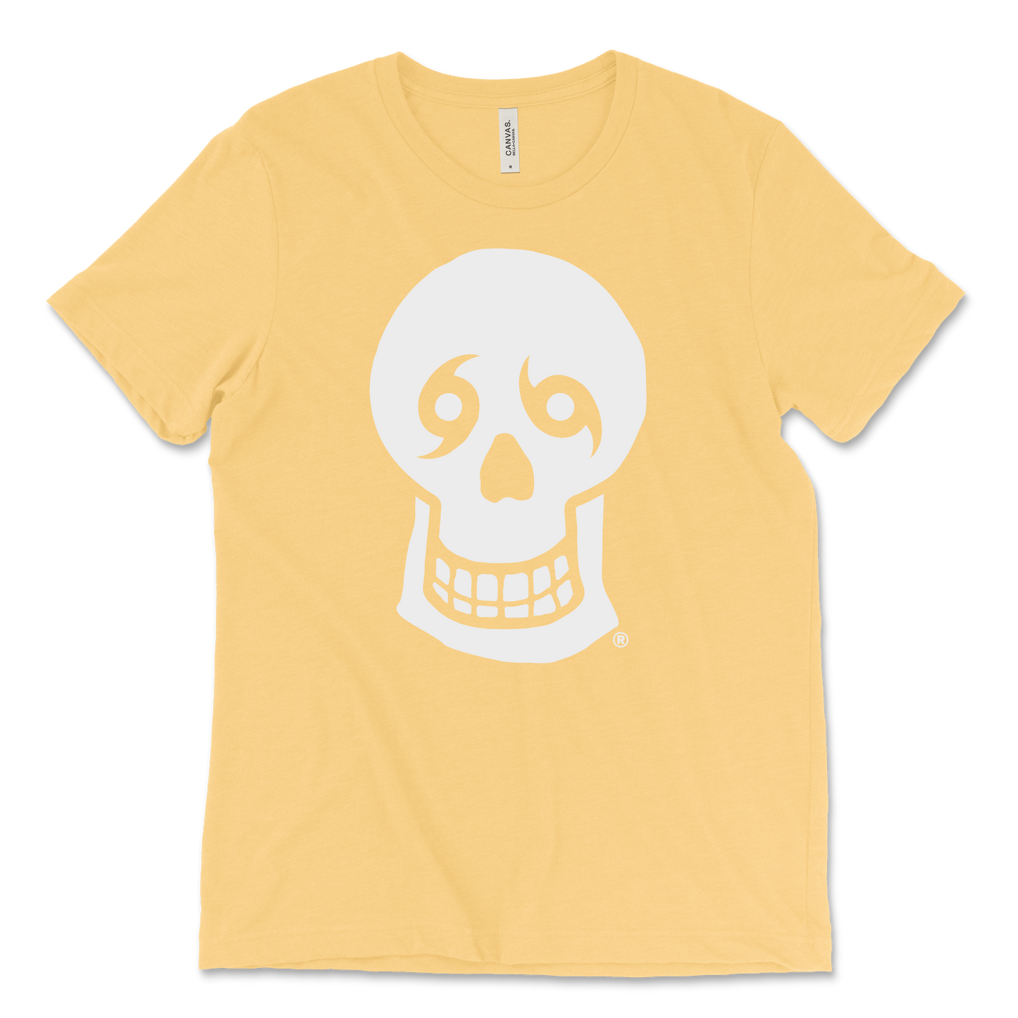 Big Skull Front Back Tee Yellow