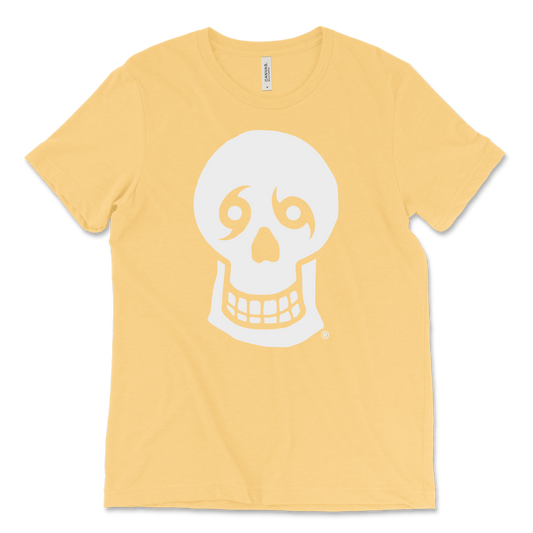 Big Skull Front Back Tee Yellow