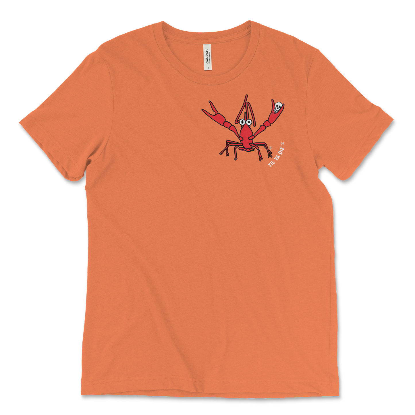 Crawfish Left Chest Tee Orange