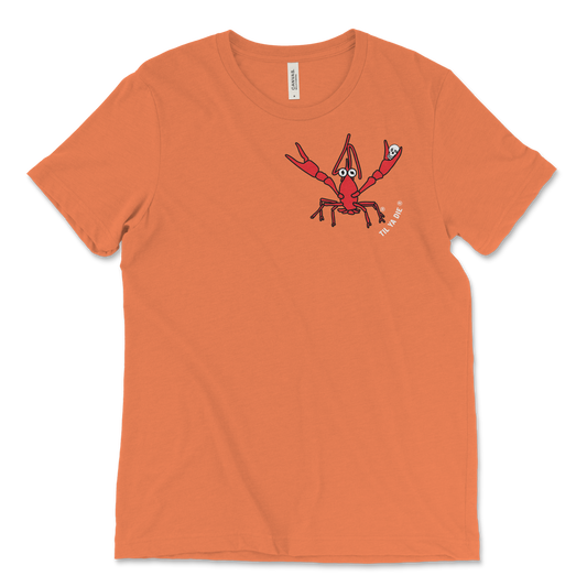 Crawfish Left Chest Tee Orange