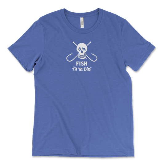 Fish Skull Hooks Tee Royal Blue