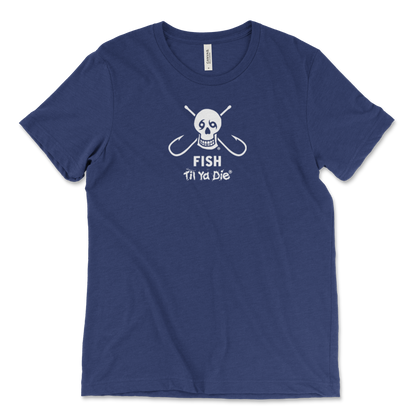 Fish Til Ya Die Skull w/ Fish Hooks Tee