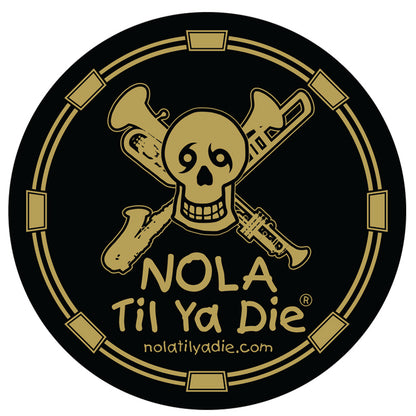 Nola Til Ya Die Skull w/ Instruments Sticker