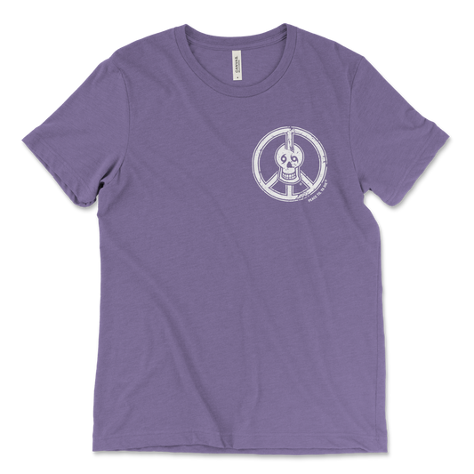 Peace Til Ya Die Skull Peace Sign Tee