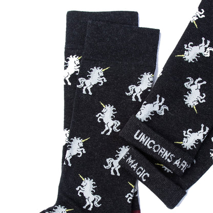 Unicorns are Magic Black Sock