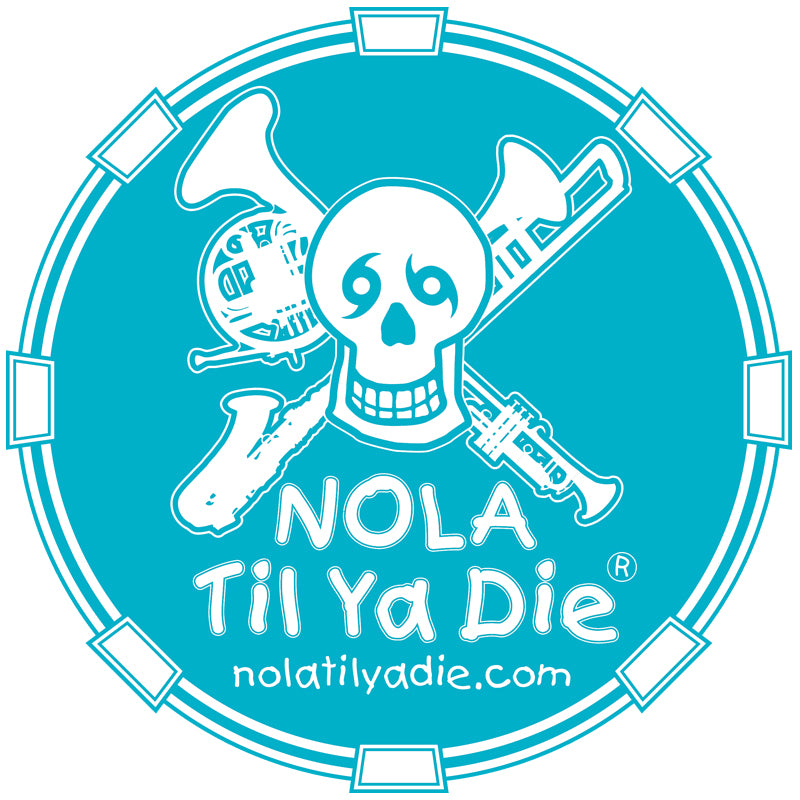 Nola Til Ya Die Skull w/ Instruments Sticker