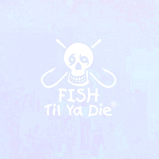 Fish Til Ya Die Skull Hooks Decal