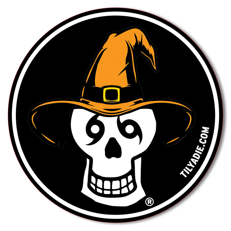 Skull w/ Witch Hat Sticker